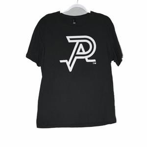 District Mens Black T-Shirt Graphic PAR Spell Out Crew Neck Short Sleeves Size L